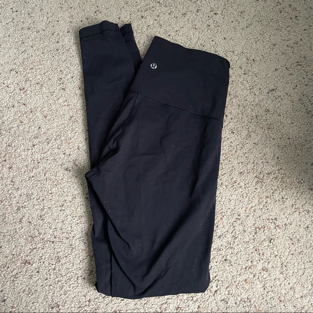 Lululemon wunder under leggings, size 8, all black
